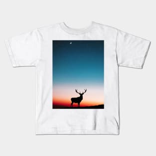 Deer in the Night Kids T-Shirt